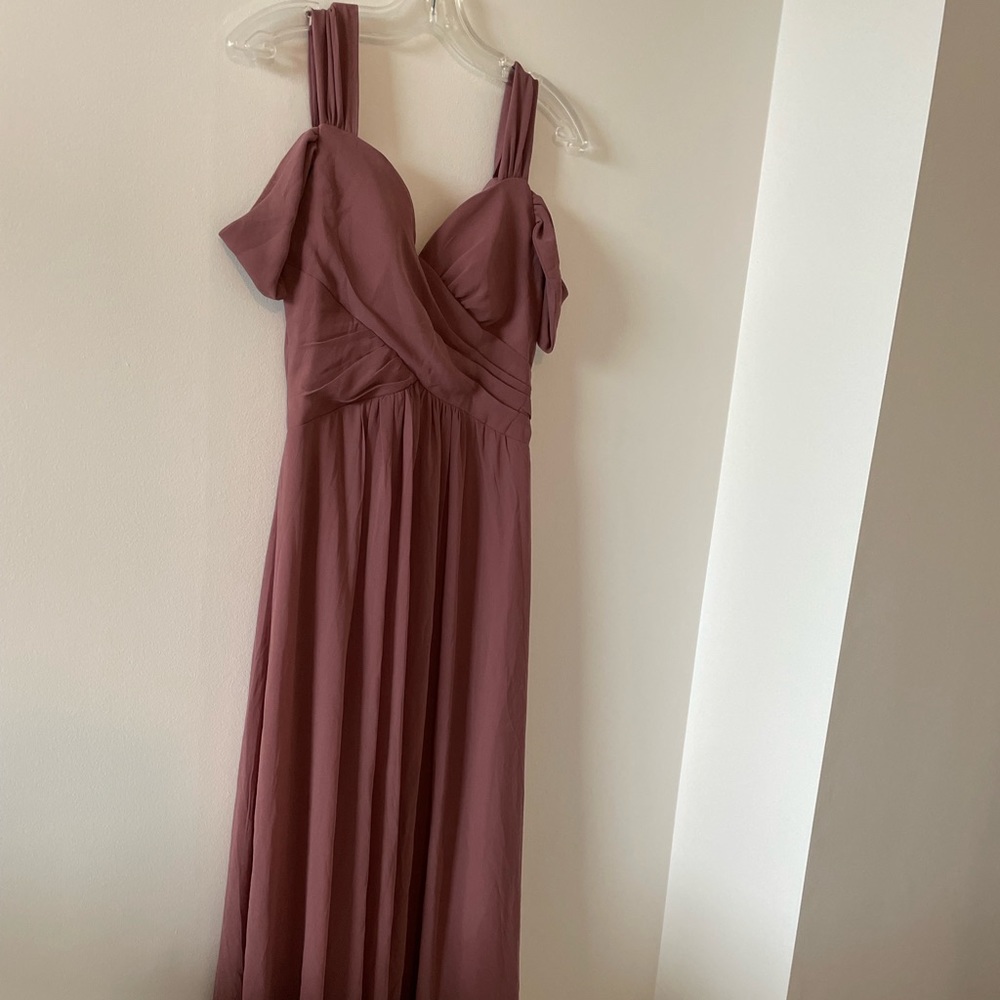 Gorgeous Mauve Dusty Rose Prom Wedding Guest Dress Size Small EUC